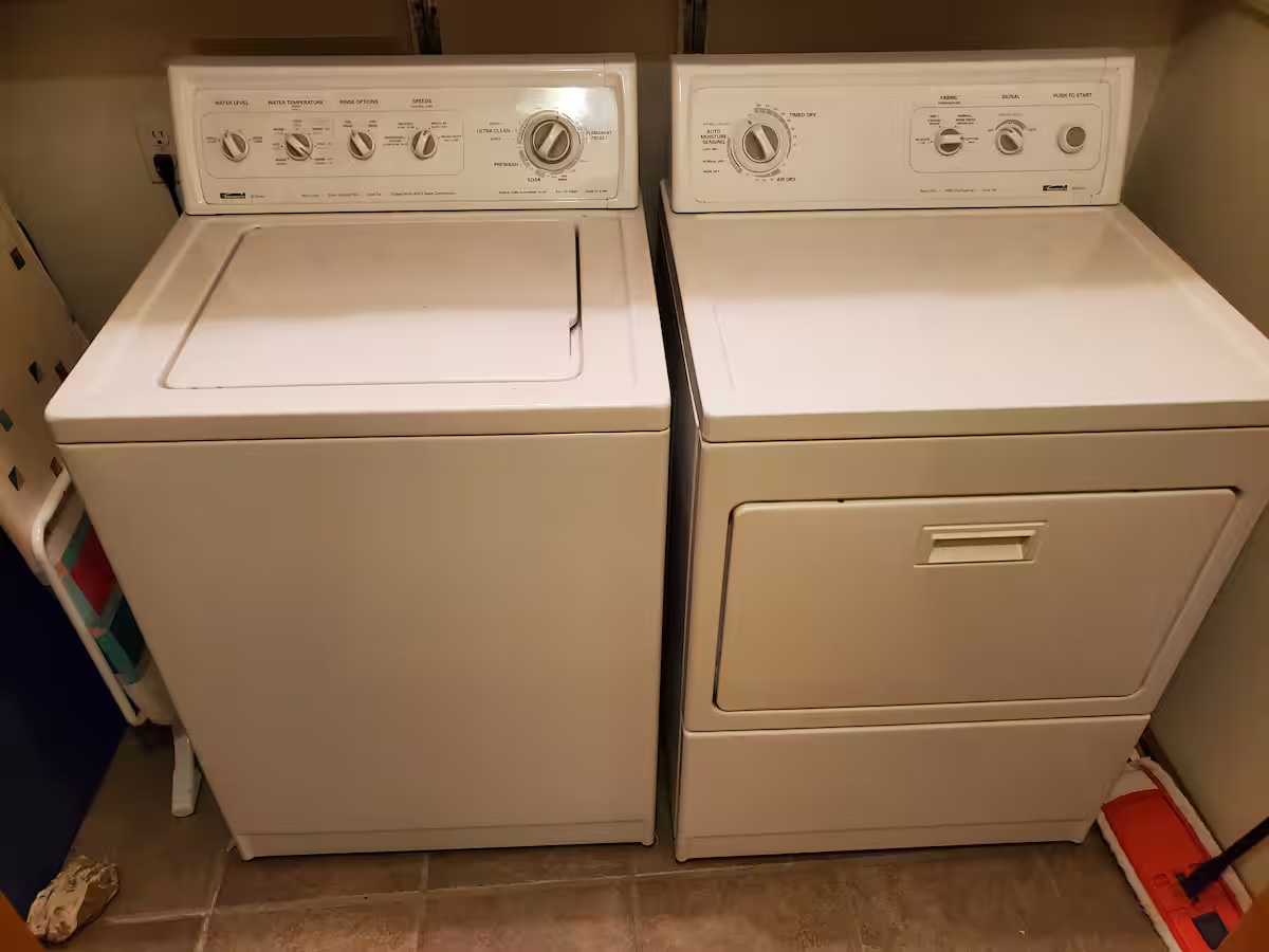 Full-size washer and dryer